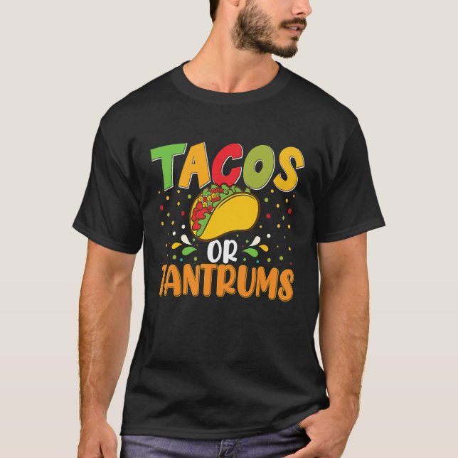 Cinco De Mayo, Buritos , Mexico Tacos and Avocado  T Shirt (Framsida)