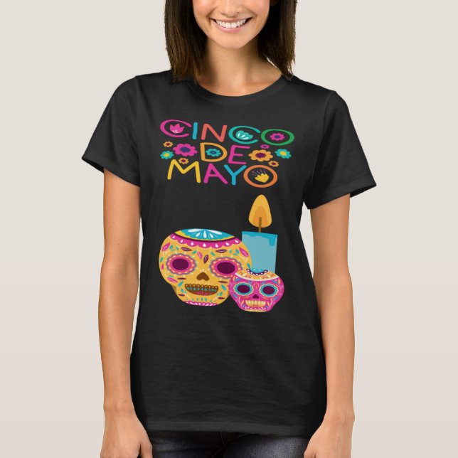 Cinco De Mayo Burritos Mexico Tacos and Avocado 10 T Shirt (Framsida)