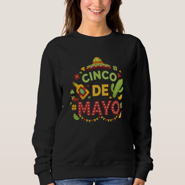 Cinco De Mayo Burritos Mexico Tacos and Avocado  1 T Shirt (Framsida)