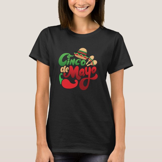 Cinco De Mayo Burritos Mexico Tacos and Avocado  1 T Shirt (Framsida)