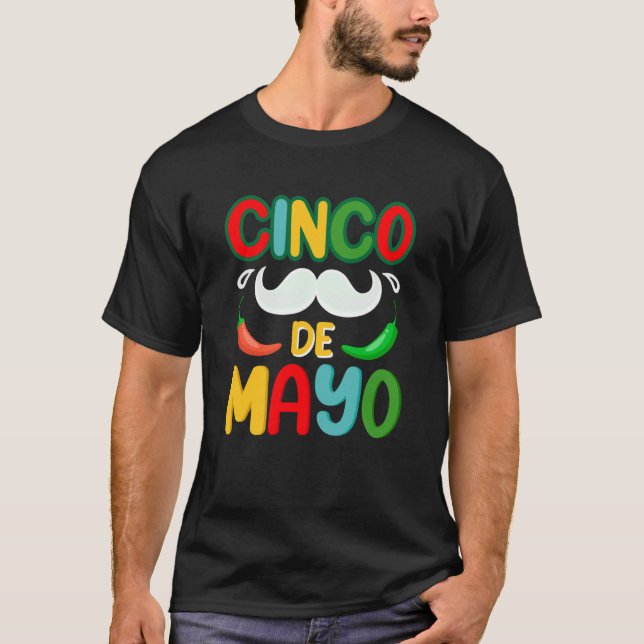 Cinco De Mayo Burritos Mexico Tacos and Avocado  1 T Shirt (Framsida)