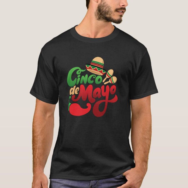 Cinco De Mayo Burritos Mexico Tacos and Avocado  1 T Shirt (Framsida)