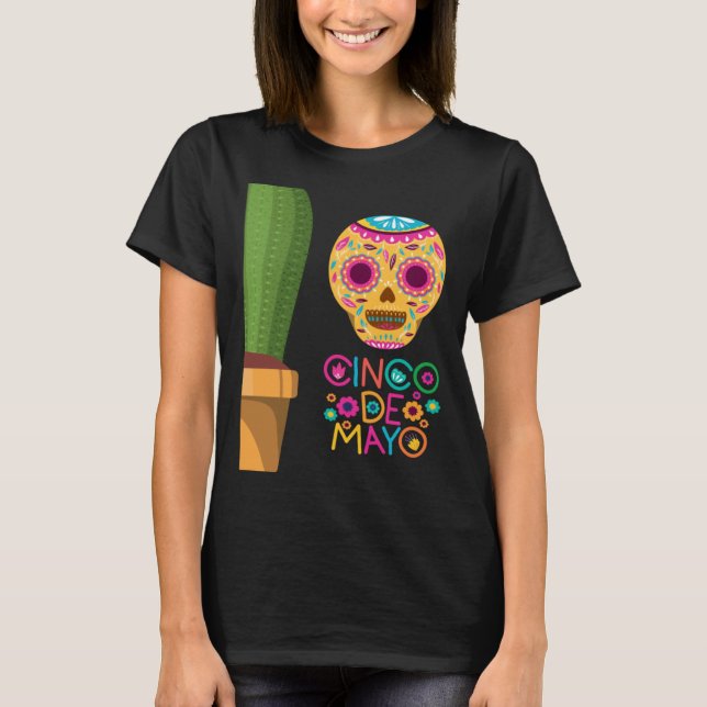 Cinco De Mayo Burritos Mexico Tacos and Avocado 25 T Shirt (Framsida)