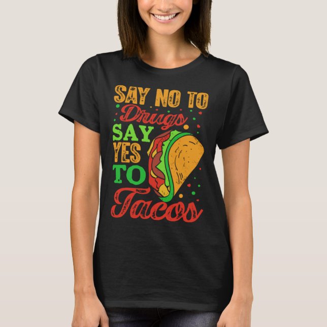 Cinco De Mayo Burritos Mexico Tacos and Avocado 48 T Shirt (Framsida)