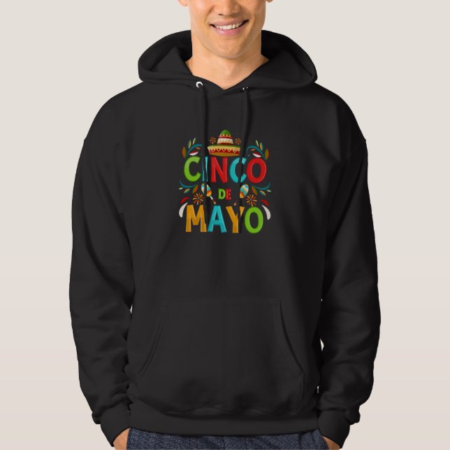 Cinco De Mayo Burritos Mexico Tacos and Avocado  4 Hoodie (Framsida)