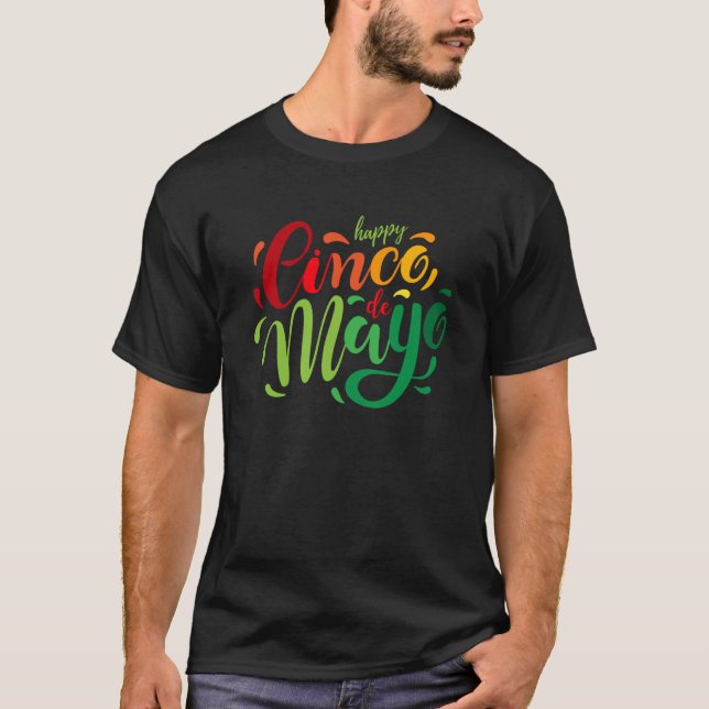 Cinco De Mayo Burritos Mexico Tacos and Avocado  5 T Shirt (Framsida)