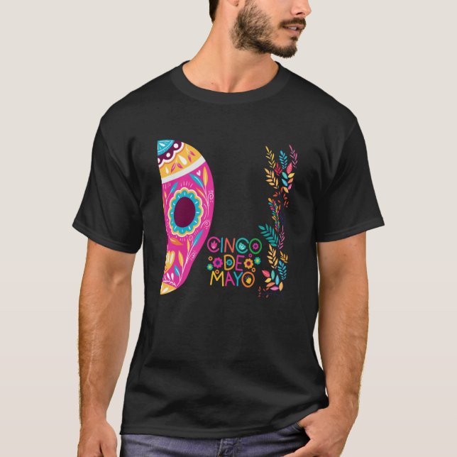 Cinco De Mayo Burritos Mexico Tacos and Avocado  8 T Shirt (Framsida)