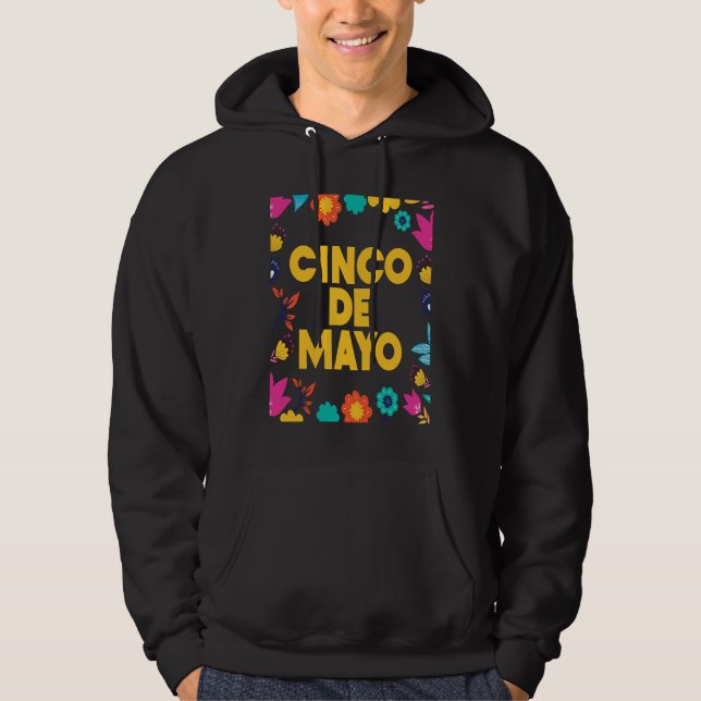 Cinco De Mayo Burritos  Mexico Tacos and Avocado   Hoodie (Framsida)