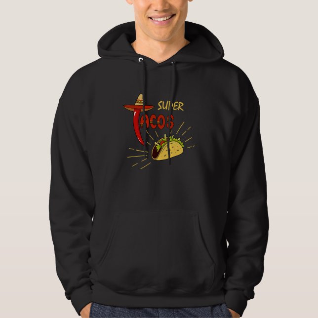 Cinco De Mayo Burritos  Mexico Tacos and Avocado   Hoodie (Framsida)