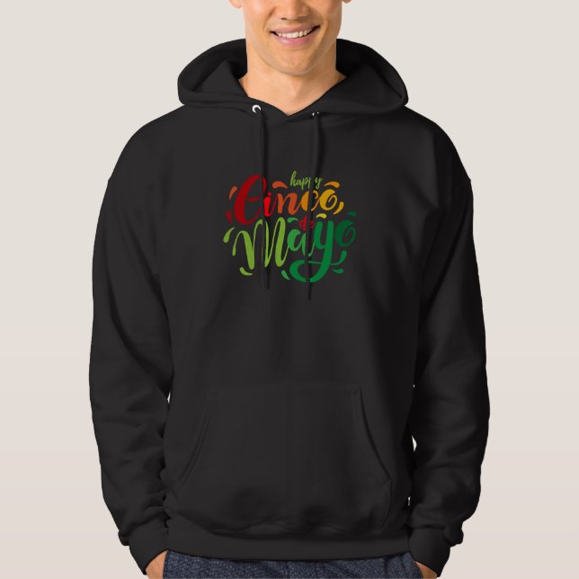 Cinco De Mayo Burritos  Mexico Tacos and Avocado   Hoodie (Framsida)