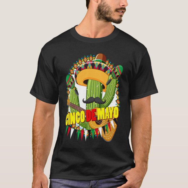 Cinco De Mayo Burritos  Mexico Tacos and Avocado   T Shirt (Framsida)