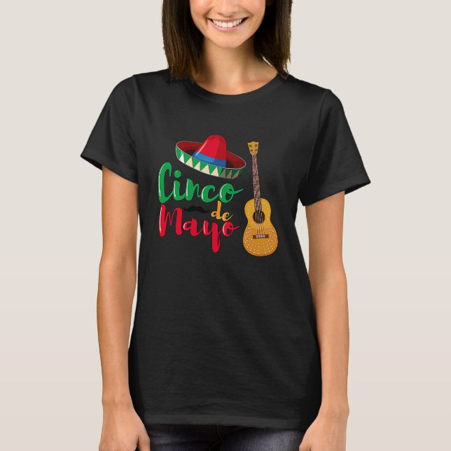 Cinco De Mayo Burritos  Mexico Tacos and Avocado   T Shirt (Framsida)