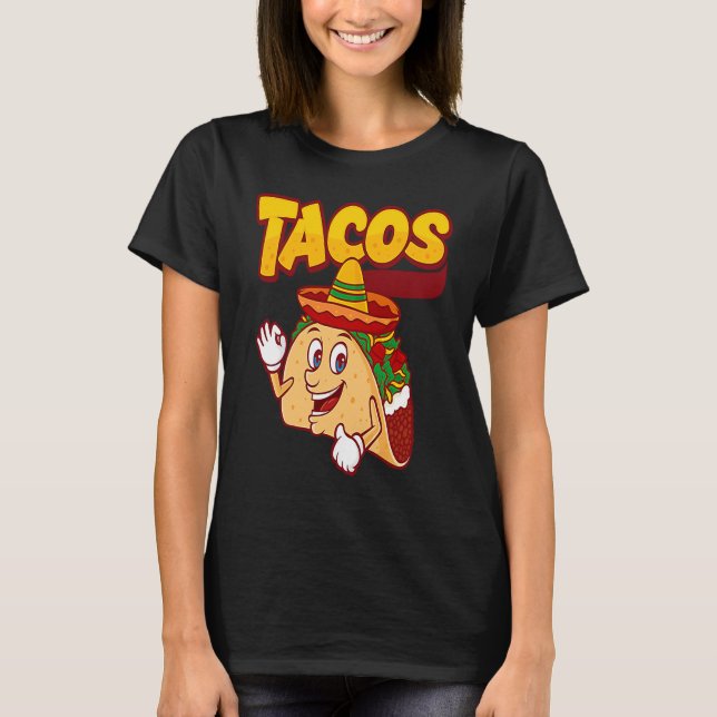 Cinco De Mayo Burritos  Mexico Tacos and Avocado   T Shirt (Framsida)