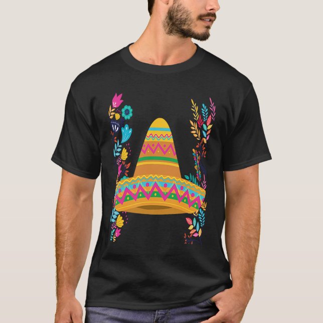 Cinco De Mayo Burritos  Mexico Tacos and Avocado   T Shirt (Framsida)