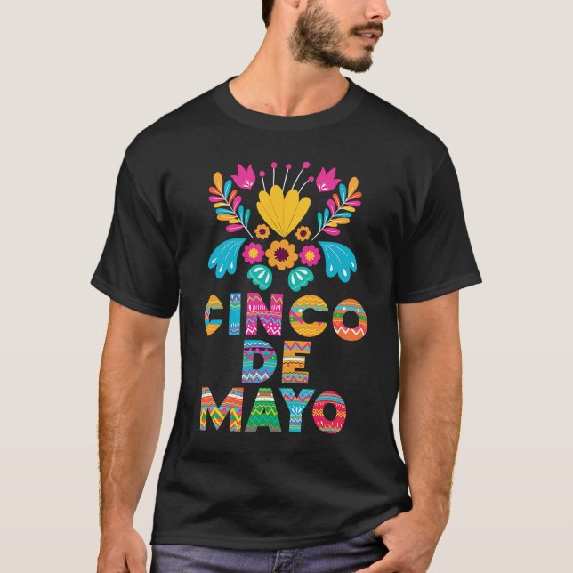 Cinco De Mayo Burritos  Mexico Tacos and Avocado   T Shirt (Framsida)