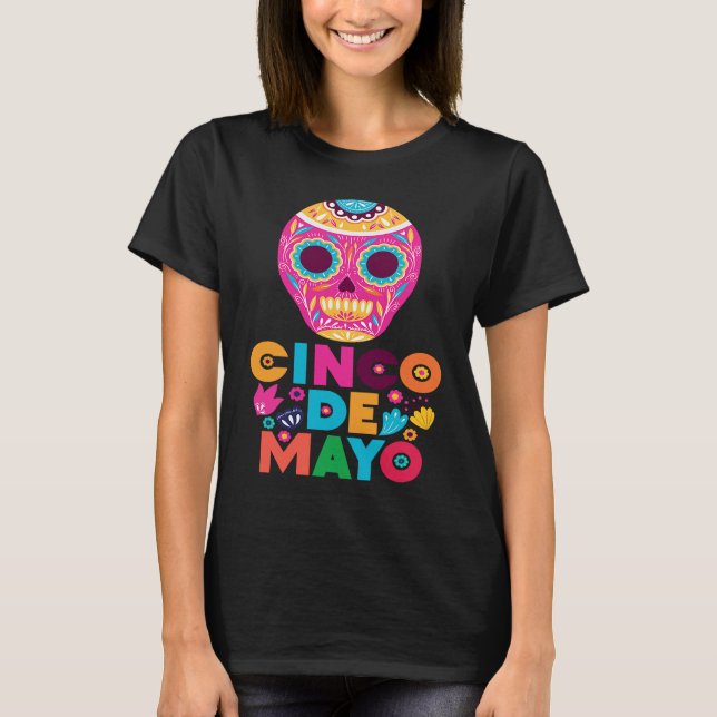 Cinco De Mayo Burritos  Mexico Tacos and Avocado   T Shirt (Framsida)