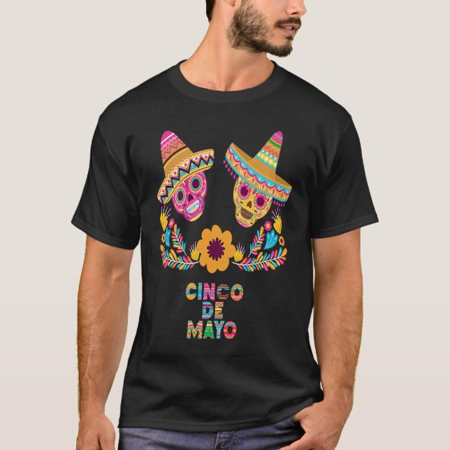 Cinco De Mayo Burritos  Mexico Tacos and Avocado   T Shirt (Framsida)