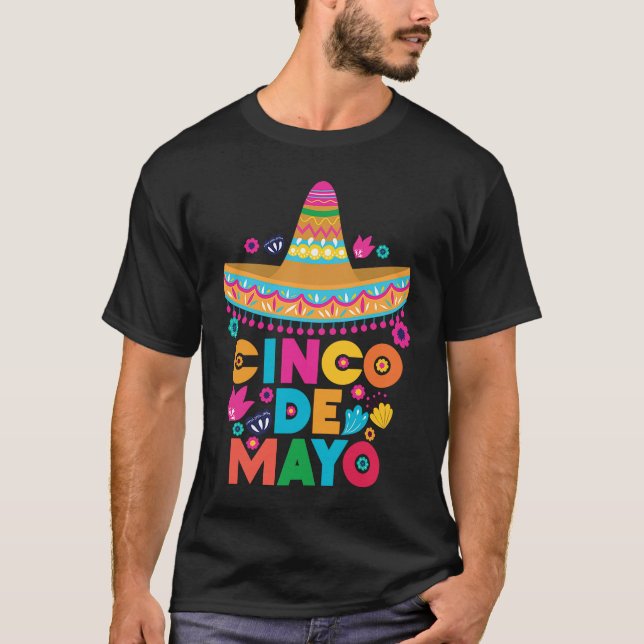 Cinco De Mayo Burritos  Mexico Tacos and Avocado   T Shirt (Framsida)