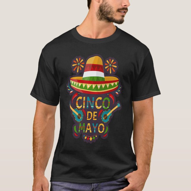 Cinco De Mayo Burritos  Mexico Tacos and Avocado   T Shirt (Framsida)
