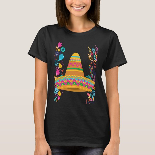 Cinco De Mayo Burritos  Mexico Tacos and Avocado   T Shirt (Framsida)