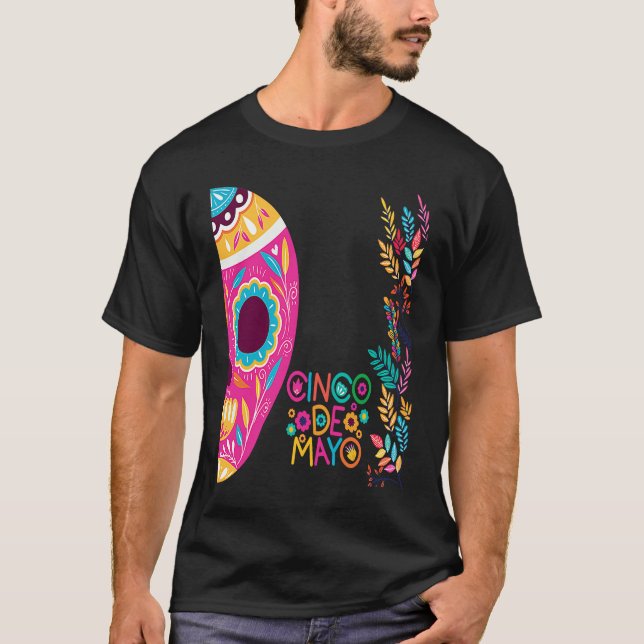 Cinco De Mayo Burritos  Mexico Tacos and Avocado   T Shirt (Framsida)