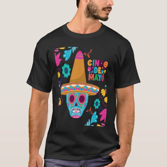 Cinco De Mayo Burritos  Mexico Tacos and Avocado   T Shirt (Framsida)