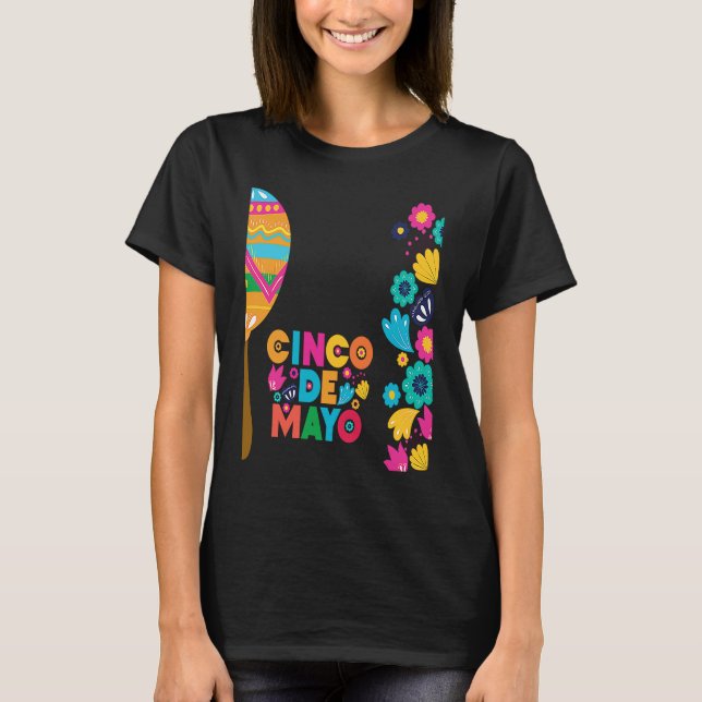 Cinco De Mayo Burritos  Mexico Tacos and Avocado   T Shirt (Framsida)