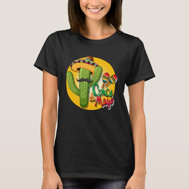 Cinco De Mayo Burritos  Mexico Tacos and Avocado   T Shirt (Framsida)