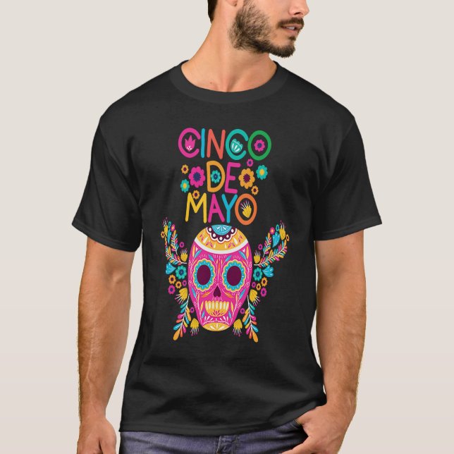 Cinco De Mayo Burritos  Mexico Tacos and Avocado   T Shirt (Framsida)