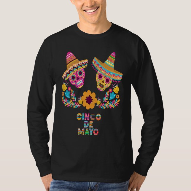 Cinco De Mayo Burritos  Mexico Tacos and Avocado   T Shirt (Framsida)