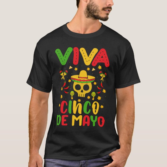 Cinco De Mayo Burritos  Mexico Tacos and Avocado   T Shirt (Framsida)