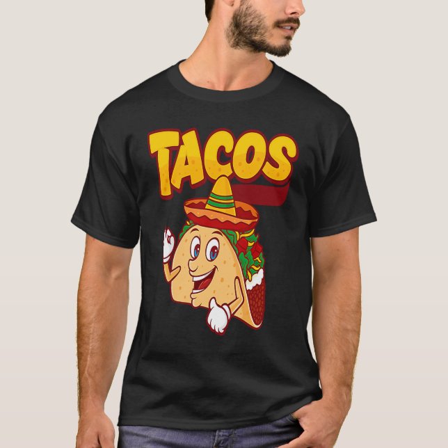 Cinco De Mayo Burritos  Mexico Tacos and Avocado   T Shirt (Framsida)