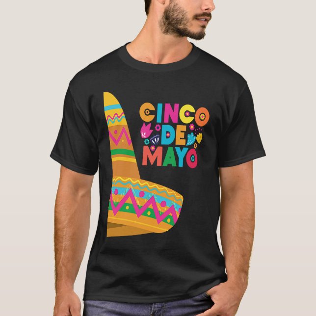 Cinco De Mayo Burritos  Mexico Tacos and Avocado   T Shirt (Framsida)