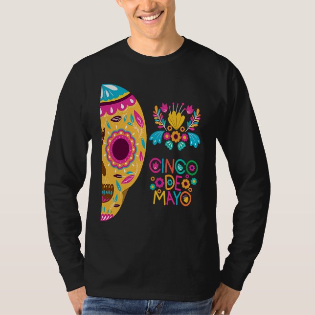 Cinco De Mayo Burritos  Mexico Tacos and Avocado   T Shirt (Framsida)