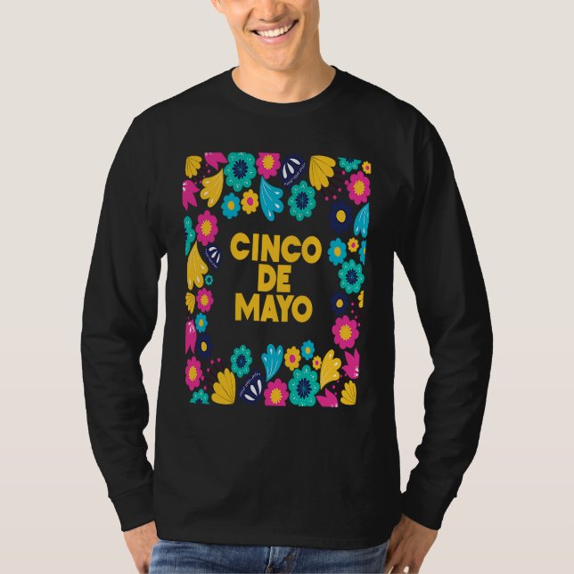 Cinco De Mayo Burritos  Mexico Tacos and Avocado   T Shirt (Framsida)