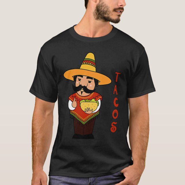 Cinco De Mayo Burritos  Mexico Tacos and Avocado   T Shirt (Framsida)
