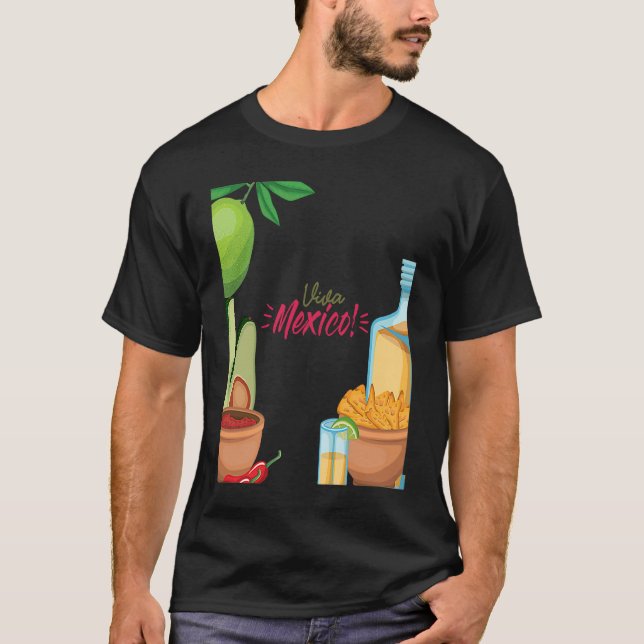 Cinco De Mayo Burritos  Mexico Tacos and Avocado   T Shirt (Framsida)