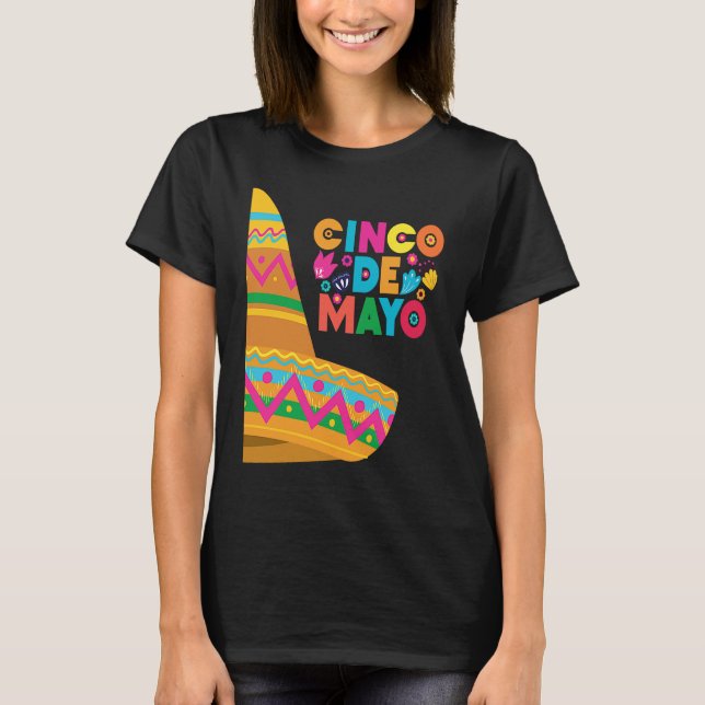 Cinco De Mayo Burritos  Mexico Tacos and Avocado   T Shirt (Framsida)