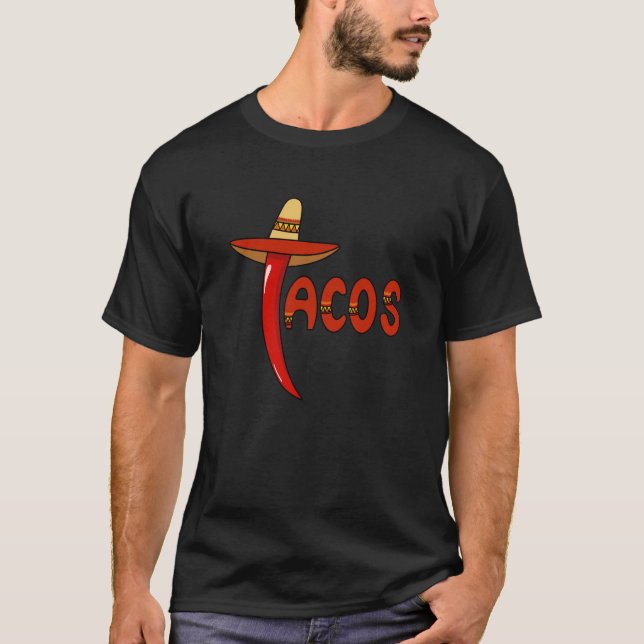 Cinco De Mayo Burritos Mexico Tacos och Avocado 1 T Shirt (Framsida)