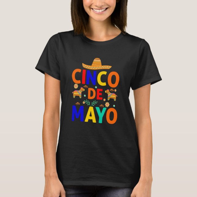 Cinco De Mayo Burritos Mexico Tacos och Avocado 7 T Shirt (Framsida)