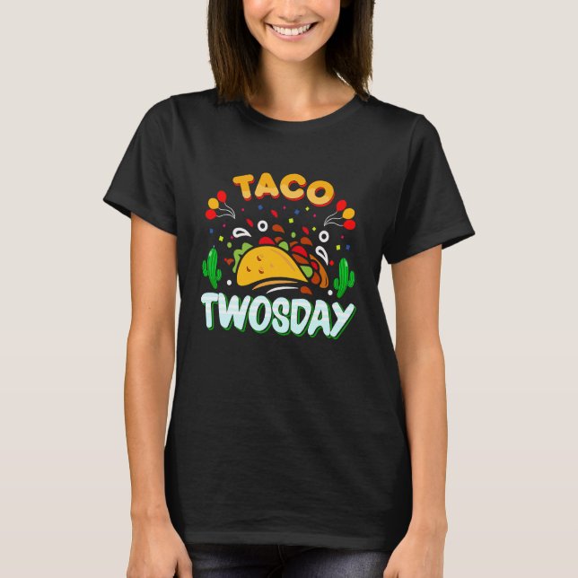 Cinco De Mayo Burritos Mexico Tacos och Avocado T Shirt (Framsida)