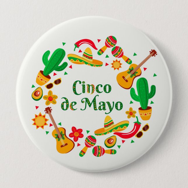 Cinco De Mayo Button Knapp (Framsida)