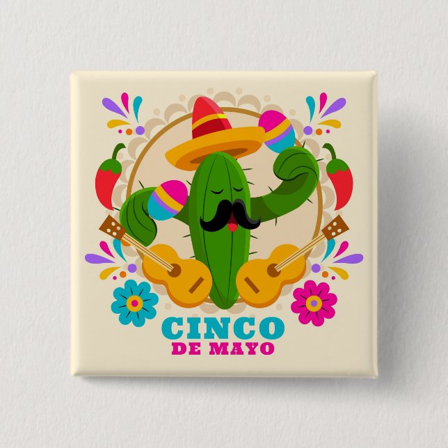 Cinco De Mayo Button Knapp (Framsida)