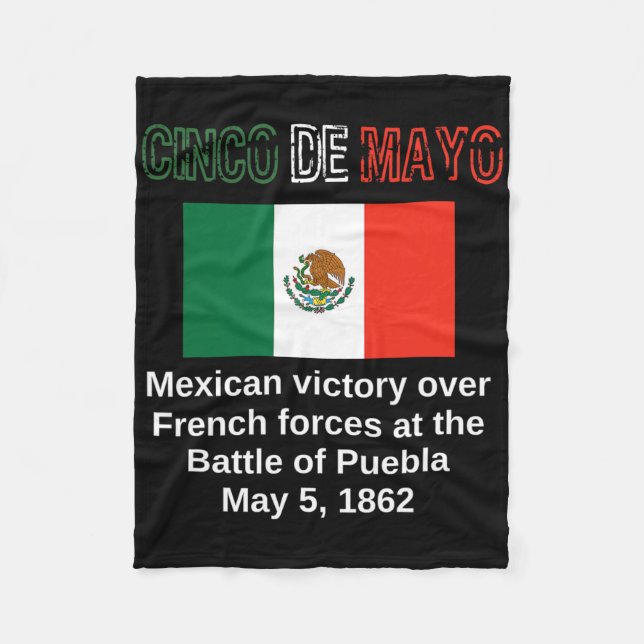 Cinco de Mayo Byttle of Puebla May 5 Mexiko cinco Fleecefilt (Framsidan)