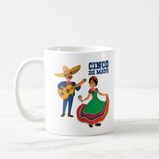 Cinco de mayo cactus - Cinco De Mayo Kaffemugg (Vänster)