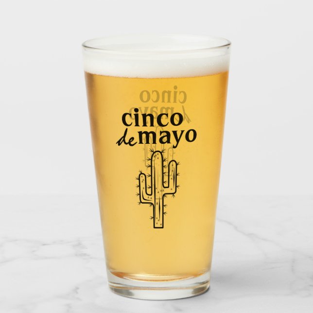 Cinco de Mayo Cactus Glaskopp (Framsida fylld)