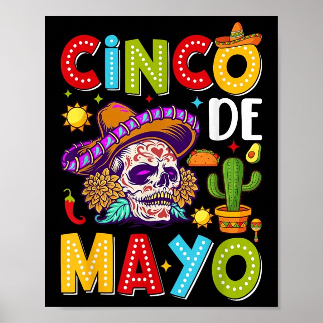 Cinco De Mayo Camisa Mexican Party Costume 5 De Mo Poster (Framsidan)