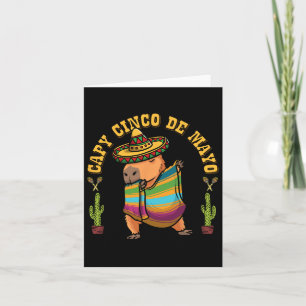 Cinco De Mayo Capybyras Mexikansk Capybyra Barn Mä Kort