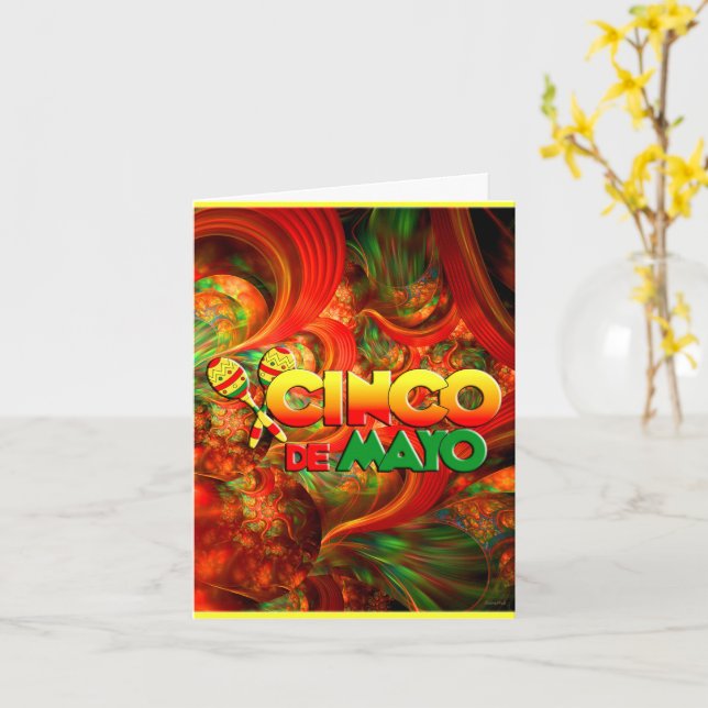 Cinco de Mayo Card Kort (Gul blomma)