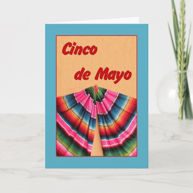 Cinco de Mayo Card med mexikanska Shawl Kort (Framsida)